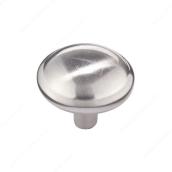 Richelieu Classic Metal Cabinet Knob - 1 3/32-in Dia - Brushed Nickel - Mushroom