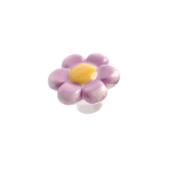 Richelieu Eclectic Ceramic Cabinet Knobs - 1 9/16-in Dia - Pastel Purple - Flower Shape