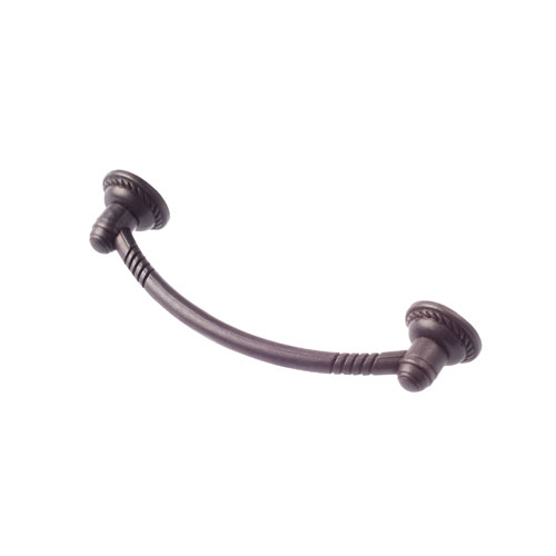 Richelieu Country Style Metal Pull - Traditional - Anthracite Finished - 4 39/64-in L x 1/64-in W