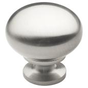 Richelieu Classic Metal Cabinet Knob - 1 1/4-in Dia - Brushed Nickel - Round