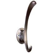 Richelieu Contemporary Metal Hook - Matte Nickel - 2 41/64 Projection - Double Hook