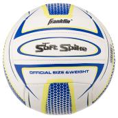 Ballon de volleyball, taille officielle, blanc et bleu