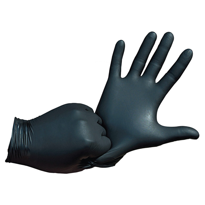 Boite 50 gants jetables nitrile noir sans poudre taille 10 JUBA