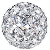 Abat-jour «Lubik» Bazz,chrome et verre givré, 3,5'', cristal