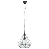Luminaire suspendu 14 po à 1 lumière « Vesta », noir mat