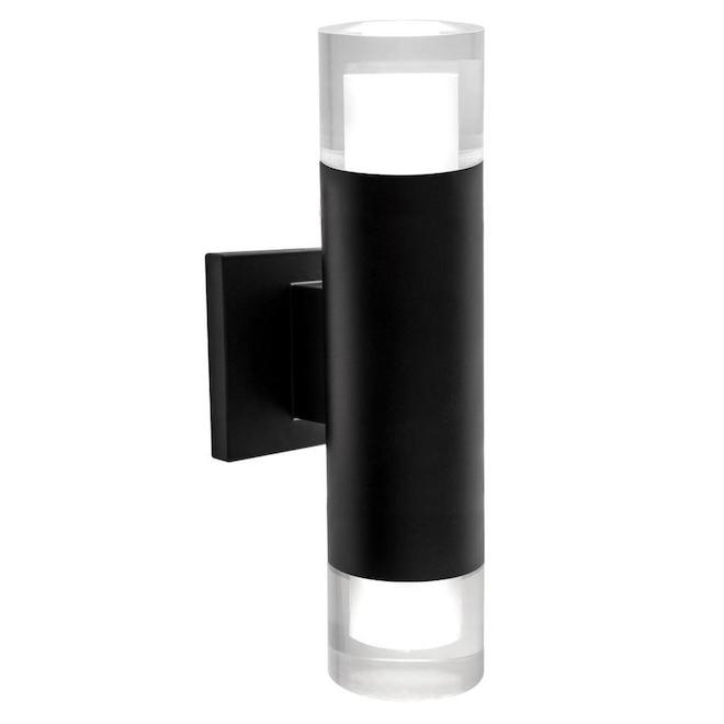 Bazz Dimmable Outdoor Wall Sconce Black 13.25-in x 3-in