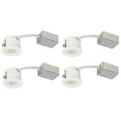 Recessed Lights - 7W LED - 3 3/8" - Matte White - 4/Pk