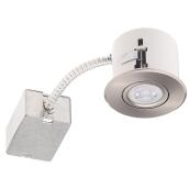 Luminaire encastré Bazz, DEL 7 W, 3 3/8 po de diamètre, acier brossé, écoénergétique