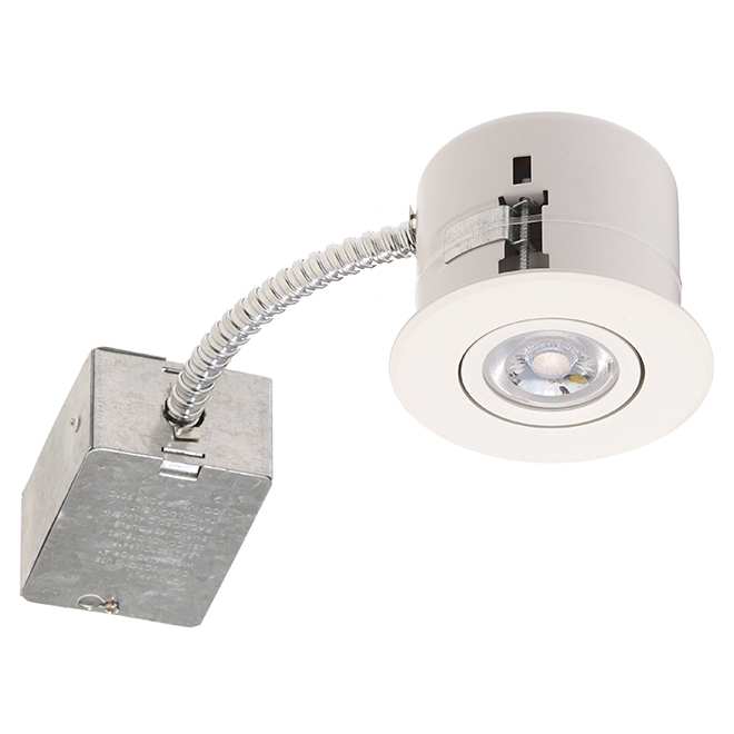 Recessed Light - 7W LED - 3 3/8" - Matte White