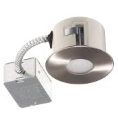 Luminaire encastré pour douche Bazz, DEL 7 W, acier brossé, pour plafond isolé, équivaut à 60 W de luminosité, halogène