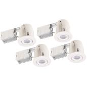 Dimmable Recessed Light - 7W LED PAR20 - Matte White - 4/Pk