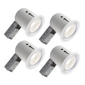 Ensemble de luminaires encastrés BAZZ série 410, 80 watts, intensité réglable, 4 unités, blanc