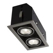 Luminaire encastré Bazz Cube, standard, 7 Watts, intensité réglable, DEL, chrome brossé, 1 par paquet, 2 lumières