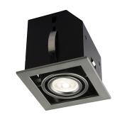 Bazz Cube Recessed Light - Standard - 7 Watts - Dimmable - LED - Brushed Steel - 1-Pack