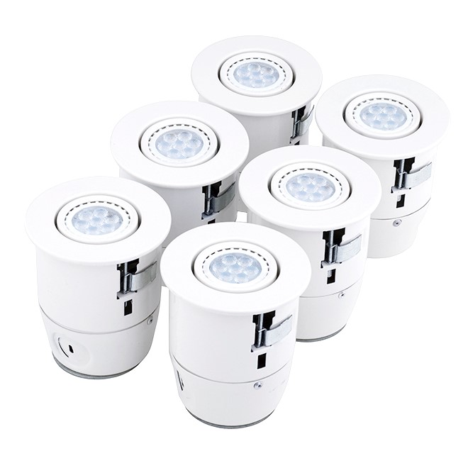 BAZZ Dimmable Recessed Light Kit - 6-Pack - LED