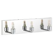 Applique murale triple Lubik, DEL, 47 cm, chrome