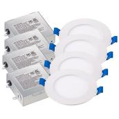 Bazz Recessed Light Kit - Dimmable - 4.25-in - White - 4-Pack