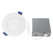Bazz 4-in LED Disk Recessed Light - Matte White - Dimmable