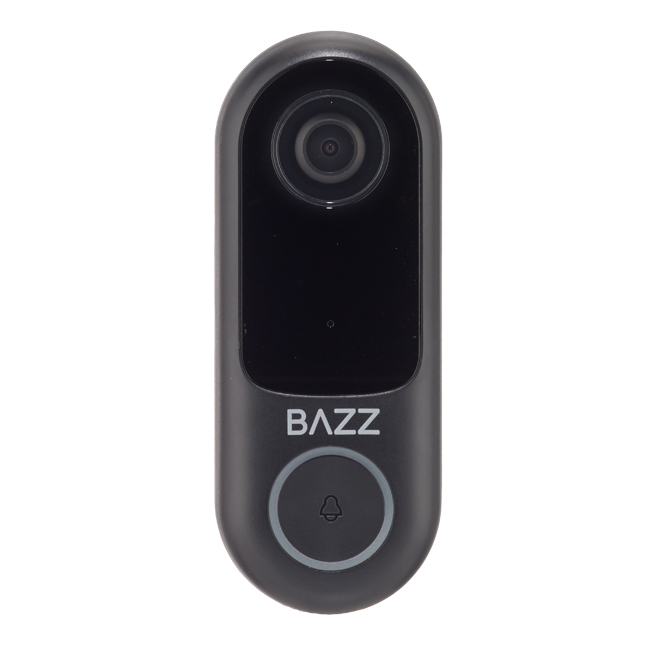 Sonnette intelligente avec caméra Bazz Smart Home, Wi-Fi, noir WFDBELL1