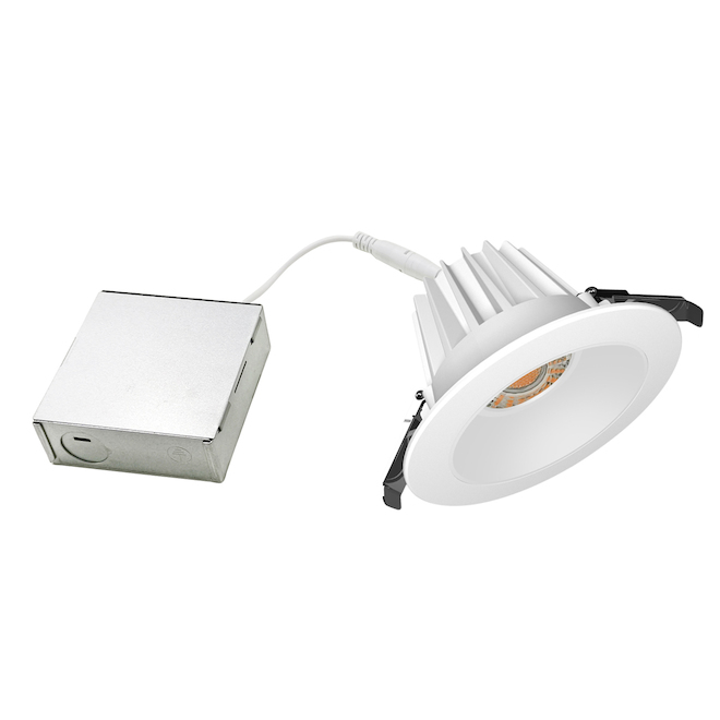 Encastré à DEL modulable de 4 5/8 po blanc Bazz, 12 W, antiéblouissement