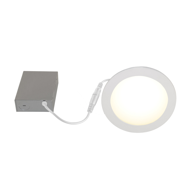 Bazz Matte White Disk 6-1/4-in LED Recessed Light - Dimmable - 13W