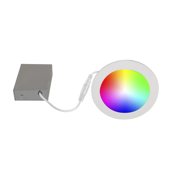 Bazz Smart 6-in RGB Wi-Fi Dimmable LED Recessed Light - Matte