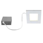 Bazz 4 1/4-in Dimmable LED Square Recessed Ceiling Light - Matte White - 11W