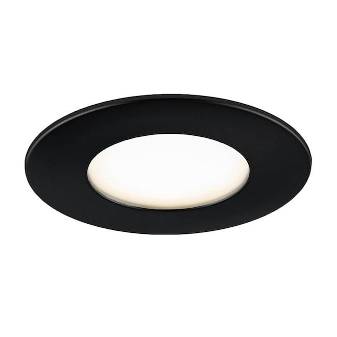 Bazz 4 1/4-in LED Round Matte Black Recessed Light Fixture - Dimmable