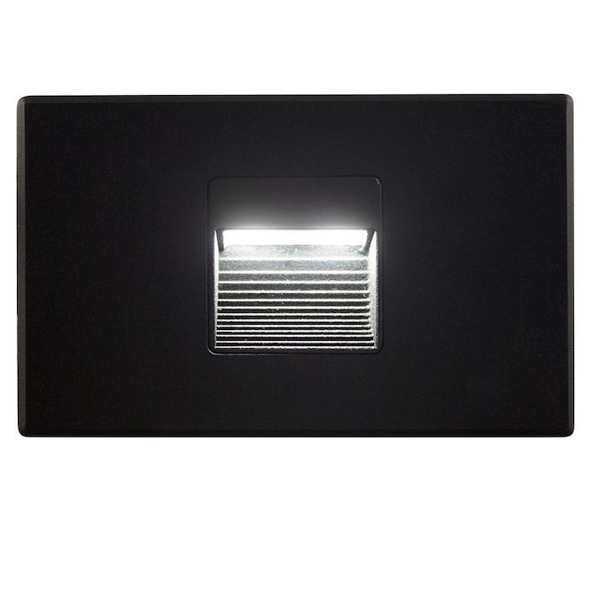 Bazz Integrated LED Recessed Step Light - Black Trim - Vertical/Horizontal - 2 3/4-in L x 4 1/2-in H