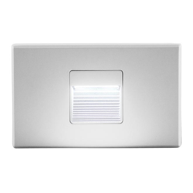 Bazz Integrated LED Recessed Step Light - White Trim - Vertical/Horizontal - 2 3/4-in L x 4 1/2-in H