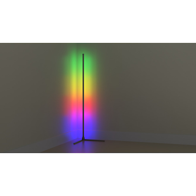 Bazz 55-in Smart Linear LED Floor Lamp - RGB and White - Unlimited Programming