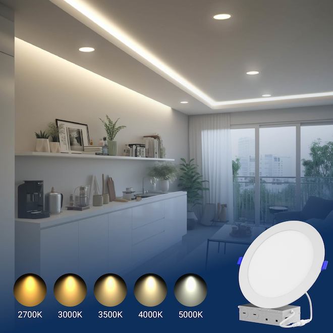 BAZZ 11 W 8-in White Recessed Round LED Light