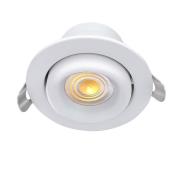 Lumière encastré DEL Bazz de 3 po 11 W ronde directionnelle, blanc