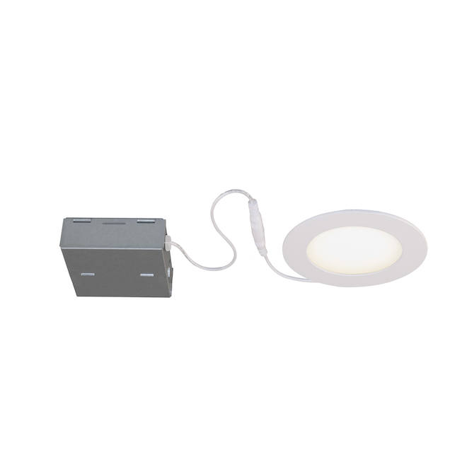 Lumière encastré DEL Bazz de 4 po 11 W ronde à wattage sélectionnable, blanc