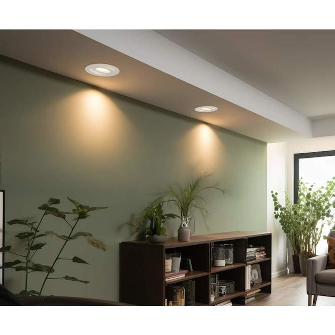 BAZZ 4-in 11 W Round Directional Recessed LED Light - White