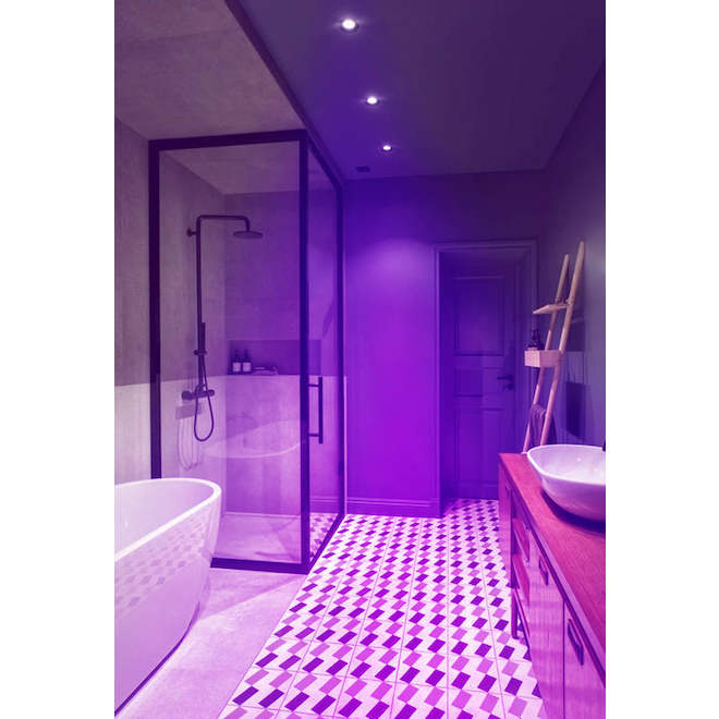 BLACK+DECKER Smart Recessed Light 4-in LED with Changeable Colours - White Rim