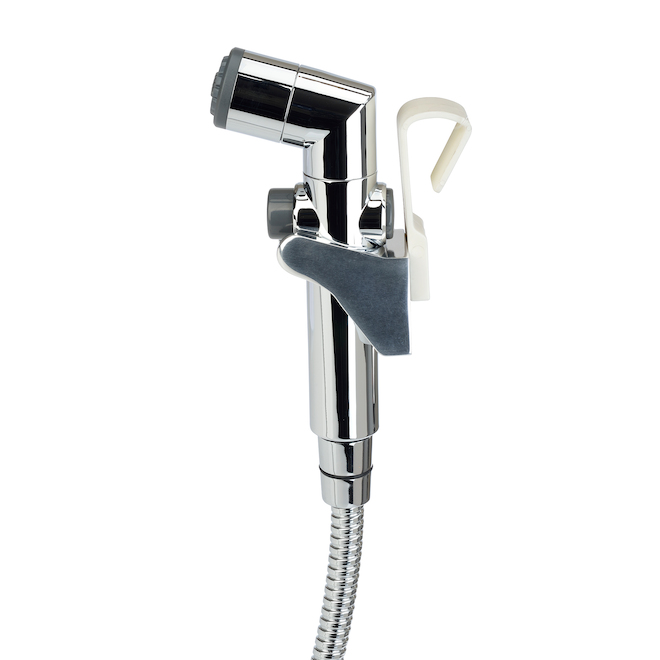 Brondell CleanSpa Handheld Bidet Sprayer - Chrome Finish - Toilet Mounted - 47-in L Metal Hose