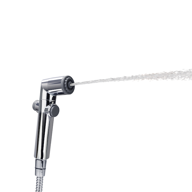 Brondell CleanSpa Handheld Bidet Sprayer - Chrome Finish - Toilet Mounted - 47-in L Metal Hose