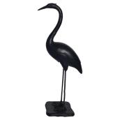 Statue de jardin « grue », 32 po, noire