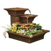 Garden Fountain - Three-Tiered - 31 1/2" - Brown