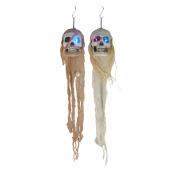 Hanging Skulls with Eyes that Light Up - Pack of 2