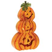 Citrouilles empilées colorées Haunted living, DEL, acier galvanisé