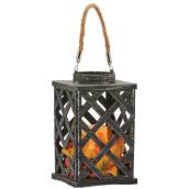 Haunted Living Candle Style Lantern - LED - Plastic/Rope