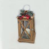 Lanterne Holiday Living avec ruban, bois
