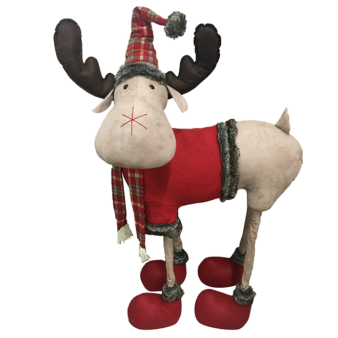 Holiday Living Standing Moose Plush Polyester Jx 200238 Rona