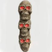 Infinity 40-in Battery-Operated Stacked Skulls with Red LED Lights