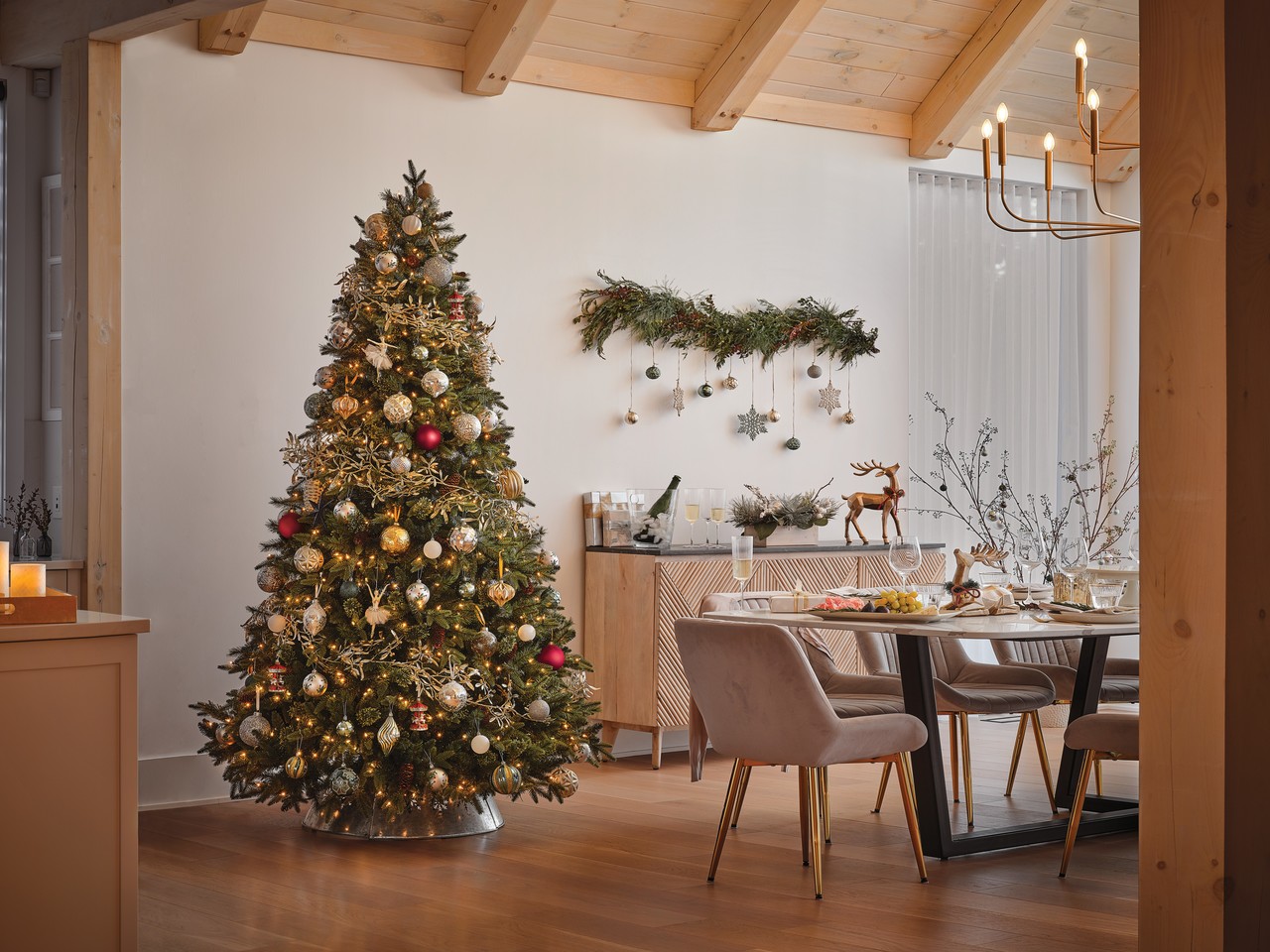 Holiday Living Metal Collar Tree Snowflake 9.06-in