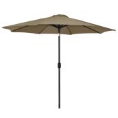 Landon & Co. 9-ft Grey Polyester Market Patio Umbrella
