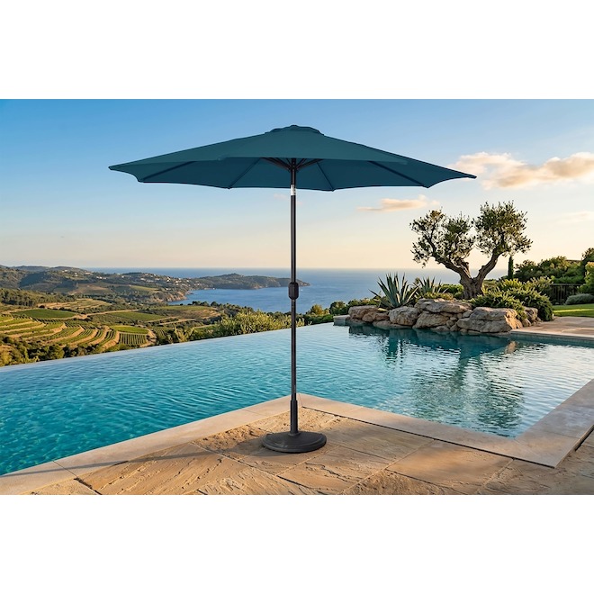 LANDON&CO Landon & Co. Market Patio Umbrella 9-ft in Polyester
