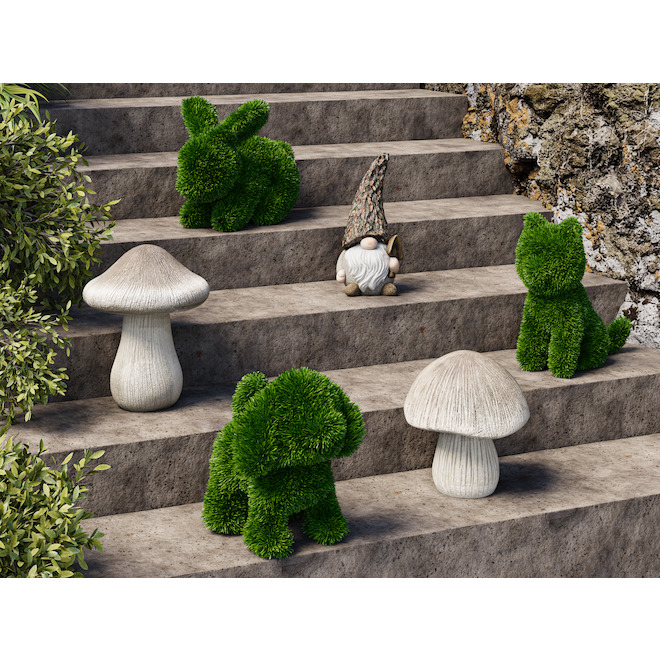 Landon & Co. Decorative Mushroom in Magnesium Oxyde 12 x 15-in - White